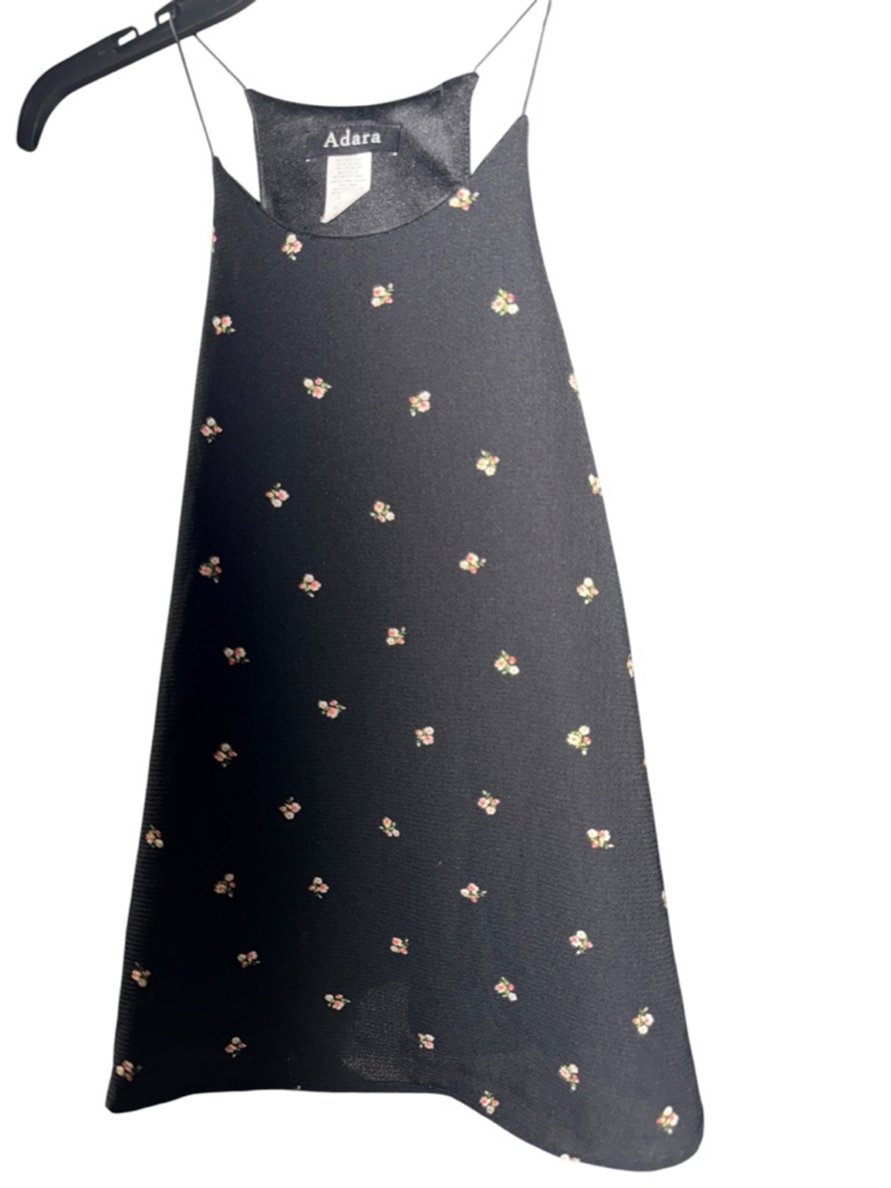 Black Floral Slip Tank